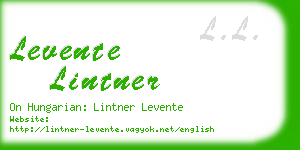 levente lintner business card